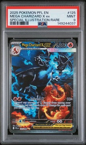 2025 POKEMON PHANTASMAL FLAMES SPECIAL ILLUSTRATION MEGA CHARIZARD X EX PSA 9
