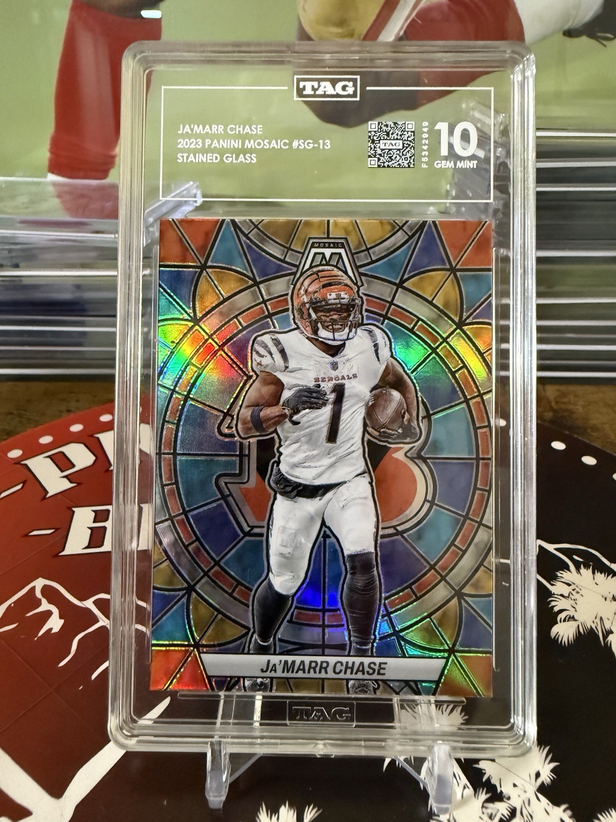 2023 Panini Mosaic - Stained Glass Ja'Marr Chase #SG-13