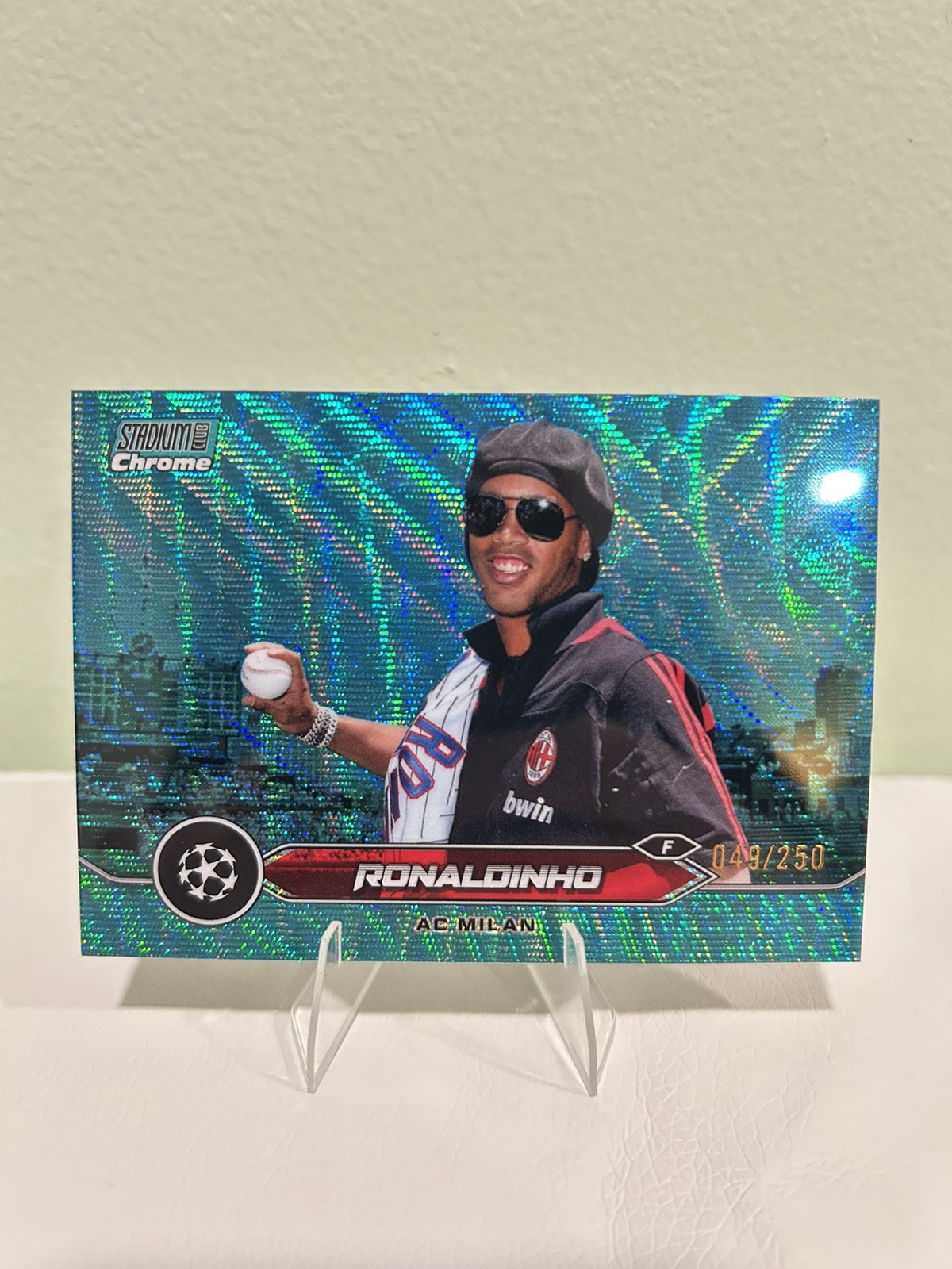 Carte Topps Chrome Ronaldinho - 1er Match CL 14/09/2004 - SD-12 - Near Mint