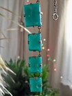 VINTAGE victorian necklace art deco green peking glass riviere nouveau pendants — photo 7