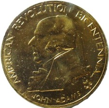 JOHN ADAMS -AMERICAN REVOLUTION BICENTENNIAL MEDAL - SEALED CELO 38 mm - CMM 119