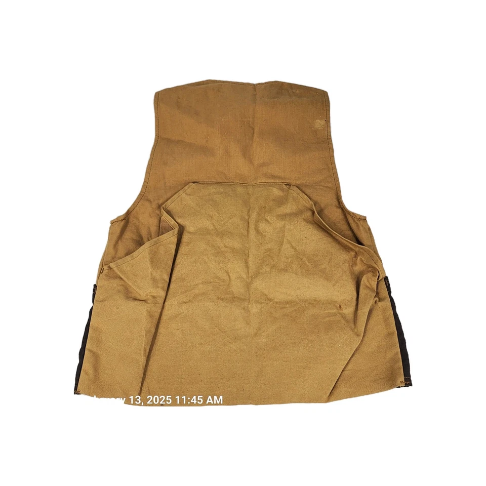 Red Head Hunting Vest Men's Small Brown Canvas Button Front Utility Pocket 90s - Image 2 of 4