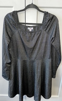 Girl s Sugar And Jade Shimmery Long Sleeve Stretchy Big Kids Dress Size XXL