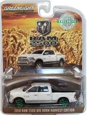 1/64 GREENLIGHT 2018 RAM 2500 BIG HORN HARVEST EDITION CHASE WHITE