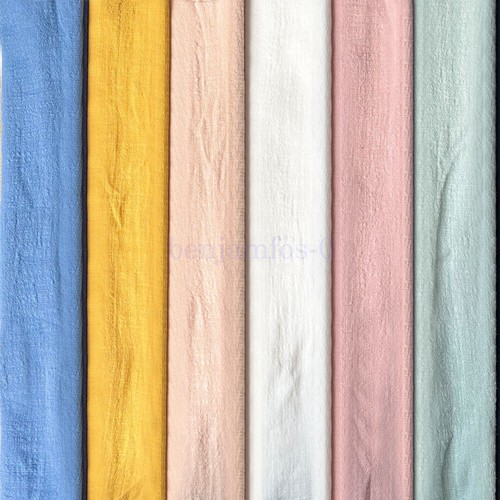 Colorful Linen Cotton Fabric Organic Natural Flax Cambric Eco DIY Sewing HOT AU - Picture 4 of 42