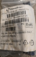 BRAND NEW Commscope 760028209 PNL-BK-024-MFA-LC02-BG-SHUTTERED Adapter Panel