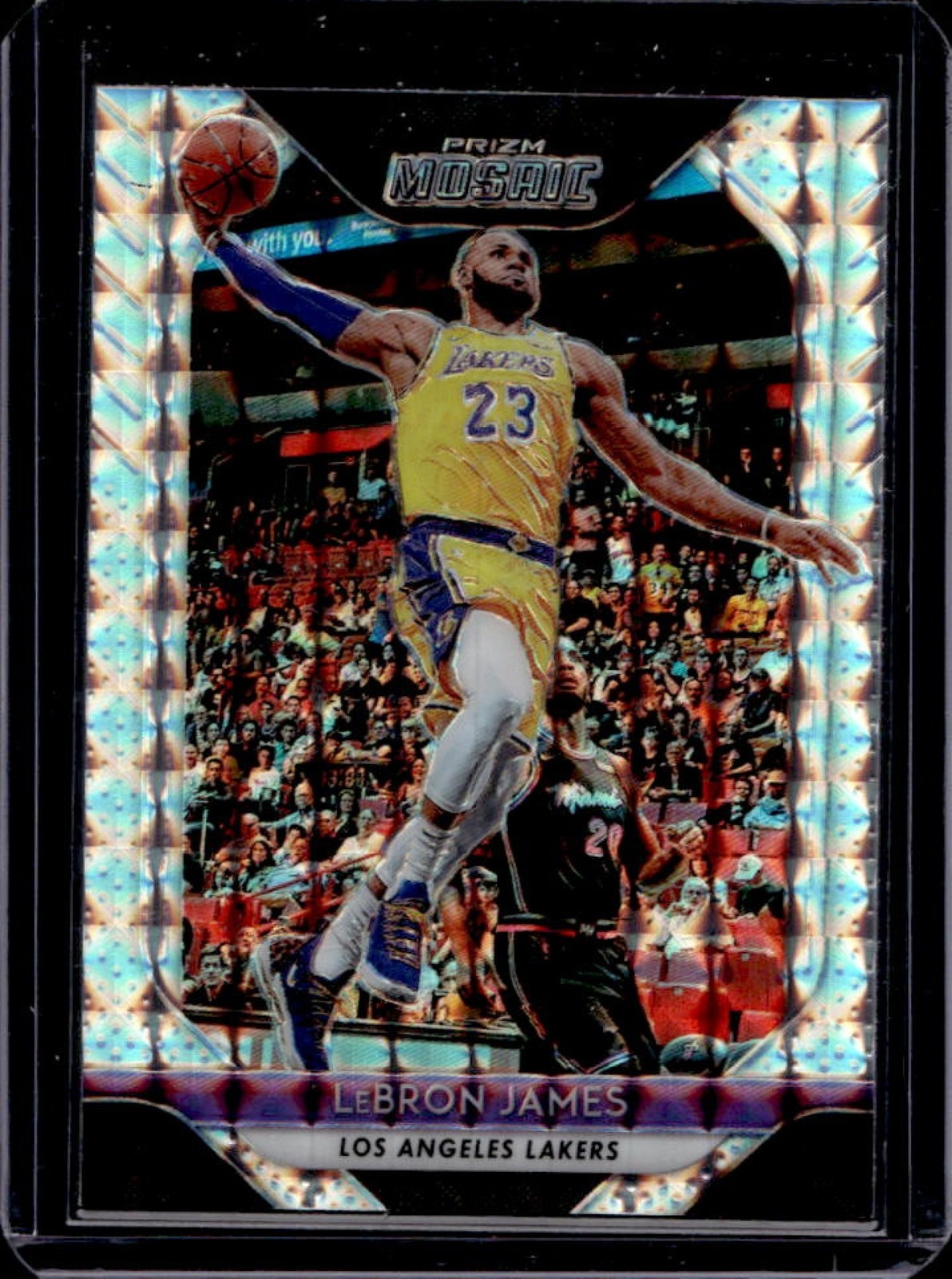 2018-19 Panini Mosaic Prizm LeBron James #65 Lakers