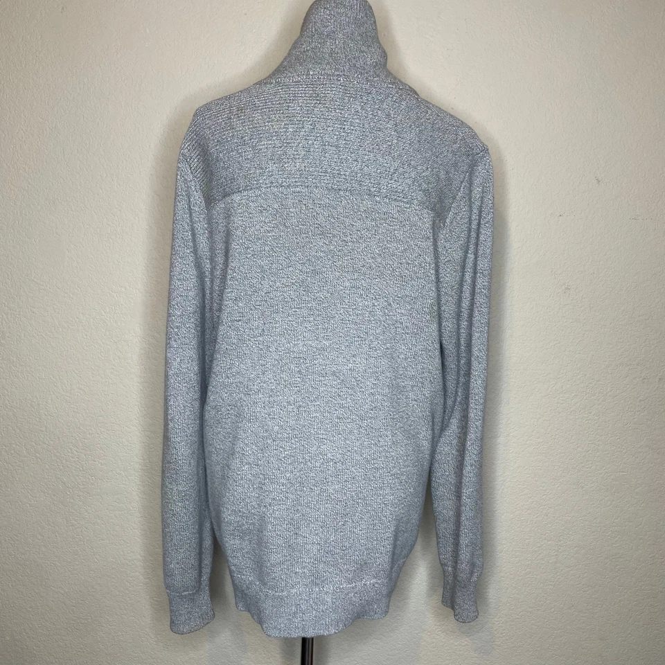 Cárdigan tejido estilo chaquetón con doble cuello de algodón gris talla M de H&M para hombre Foto 4 de 4