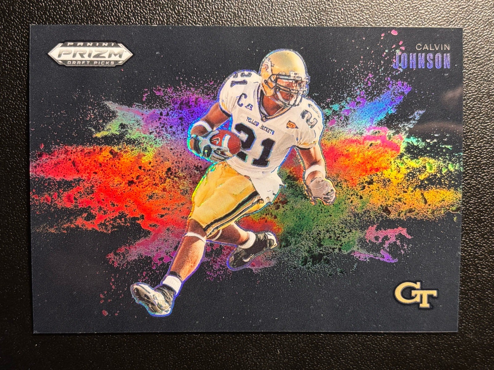 2025 Panini Prizm Draft Picks Calvin Johnson Color Blast #34 SSP Case Hit