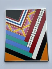 VINTAGE ABSTRACT PAINTING GEOMETRIC CUBISM MODERNISM ROY MCKENZIE ORIGINAL RARE