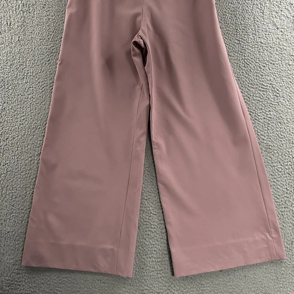 Rebecca Taylor Womens Pants Pink Size 4 Spring Crop Pant Wide Leg Wool Blend - Image 4 of 4