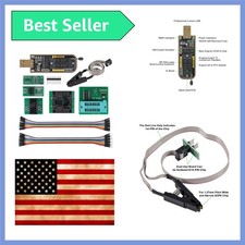 EEPROM BIOS USB Programmer CH341A  SOIC8 Clip  1.8V Adapter  SOIC8 Adapte...
