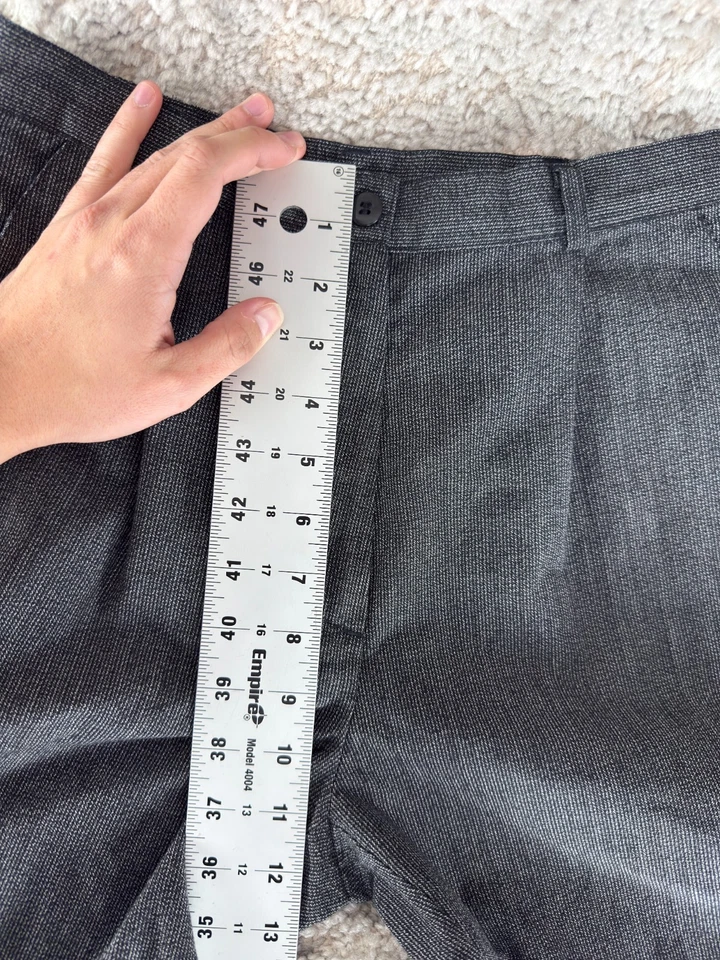 Pantalones Plisados Liz Baker Petite Talla 8P Carrera Pierna Recta Negro Botón Cremallera Foto 4 de 4