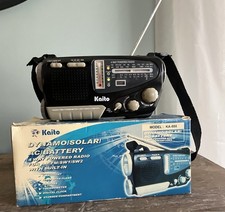 Kaito Dynamo Crank/Solar/AC/Battery Emergency Radio Tested Works