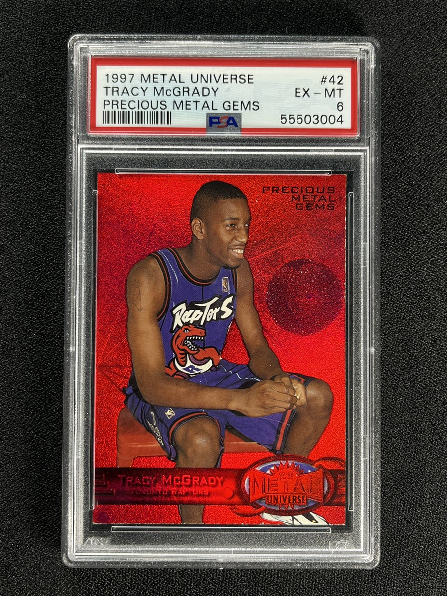 1997 Metal Universe Tracy Mcgrady #42 RC Rookie Precious Metal