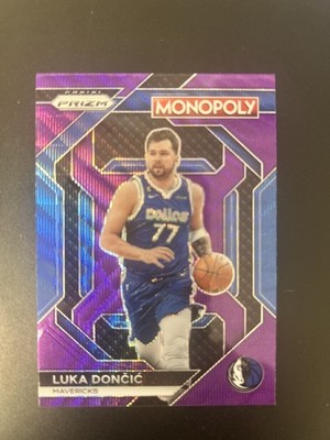  2023-24 Panini Prizm Monopoly Luka Dončić PS3 PURPLE WAVE PRIZM Mavericks!