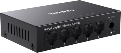 Tenda TEG1005D 5 Port Gigabit Switch, Unmanaged Ethernet black 