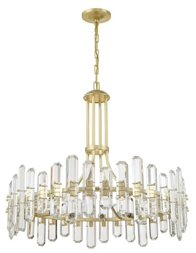 Crystorama Bolton 31"W Aged Brass 12-Light Crystal Chandelier - Picture 5 of 10