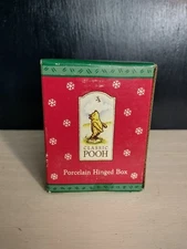 Classic Winnie The Pooh Porcelain Hinged Trinket Box New In Box Disney 