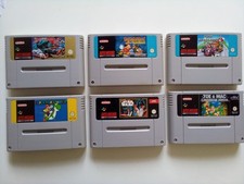 Super Nintendo SNES Cartridge Bundle PAL x 6 Jedi, Mario All-Stars, SFII, Mickey