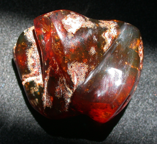 Beautiful Cherry RED Dominican Amber Fossil Gemstone LARGE 52 gram Piece - Picture 7 of 9