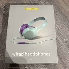 Wired On-Ear Headphones - heyday Spring Teal - Built-in Mic - Foam Cushions