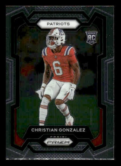 2023 Panini Prizm #369 Christian Gonzalez RC Rookie New England Patriots