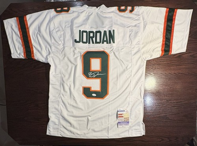 #ad Miami Hurricanes Brevin Jordan Signed XL Custom Jersey JSA Authentication $36.00