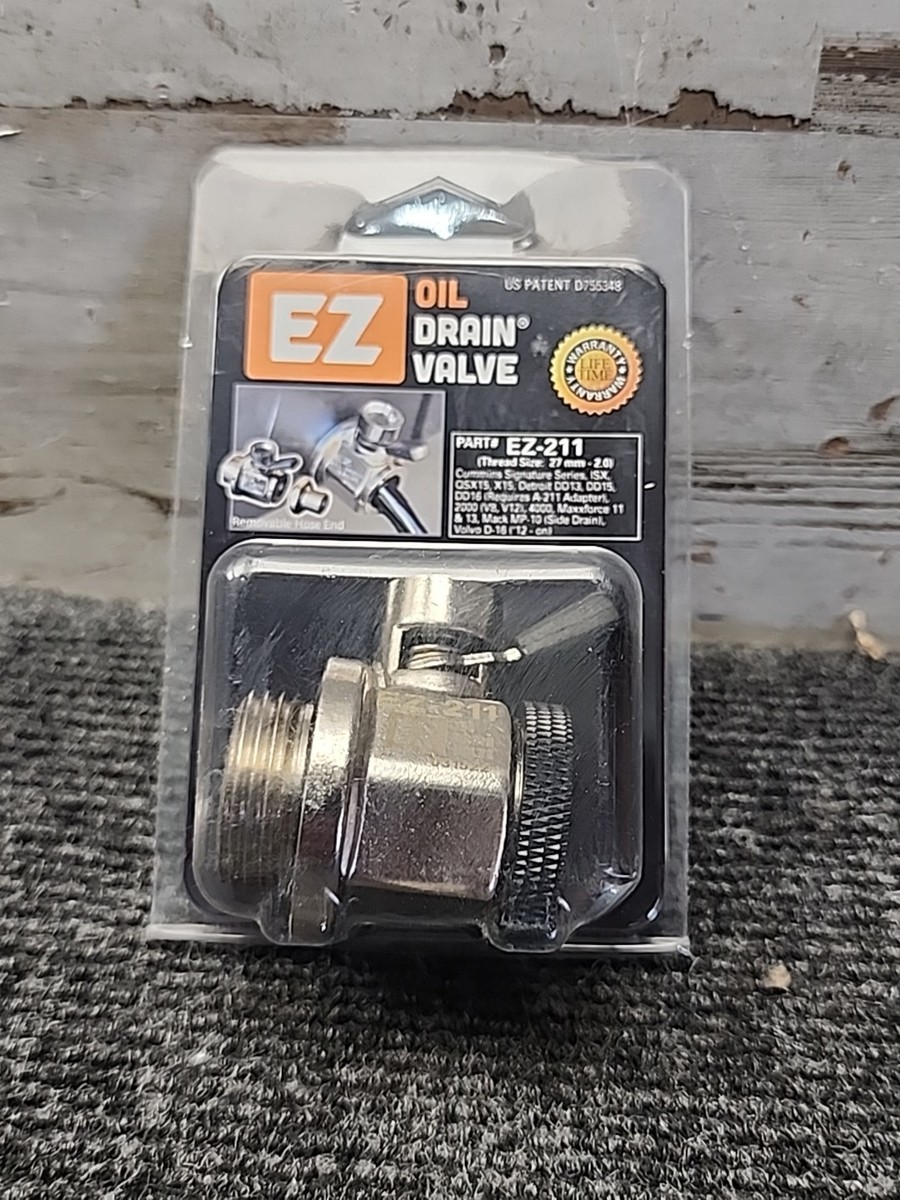 EZ-211 (M27-2.0) EZ Oil Drain Valve For Cummins ISX and Detroit