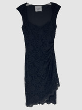 $175 RSVP Women's Black Sleeveless Sweetheart-Neck Lace Sheath Dress Size 5/6