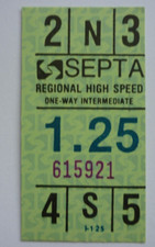 USA  Southeastern Pennsylvania Transportation Authority SEPTA Railway Ticket