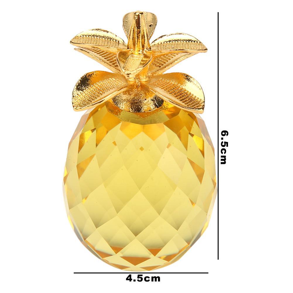 Transparent Crystal Pineapple Figurines Office Ornament DIY Art Gift