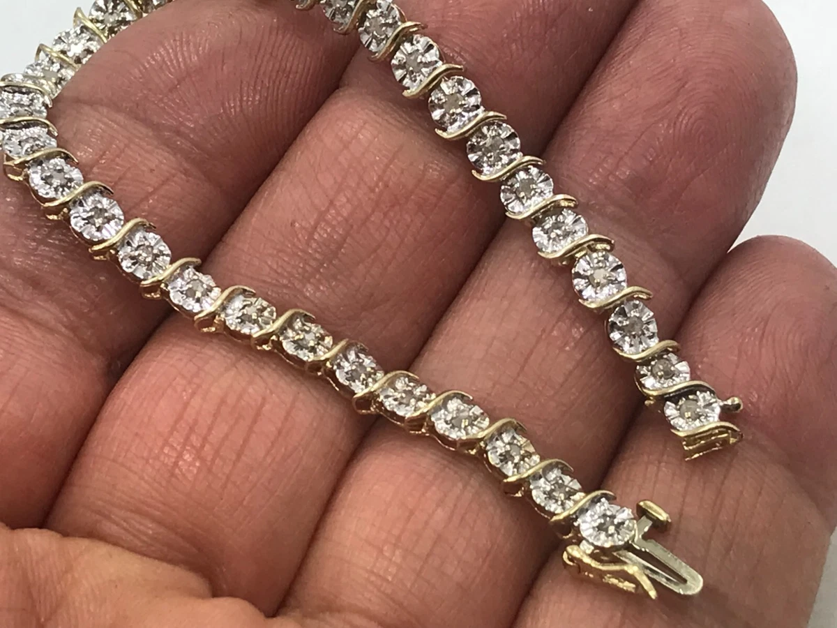 Lab Diamond Tennis Bracelet: Illusion Crown Prong Setting 2.7mm – Mel Spivak