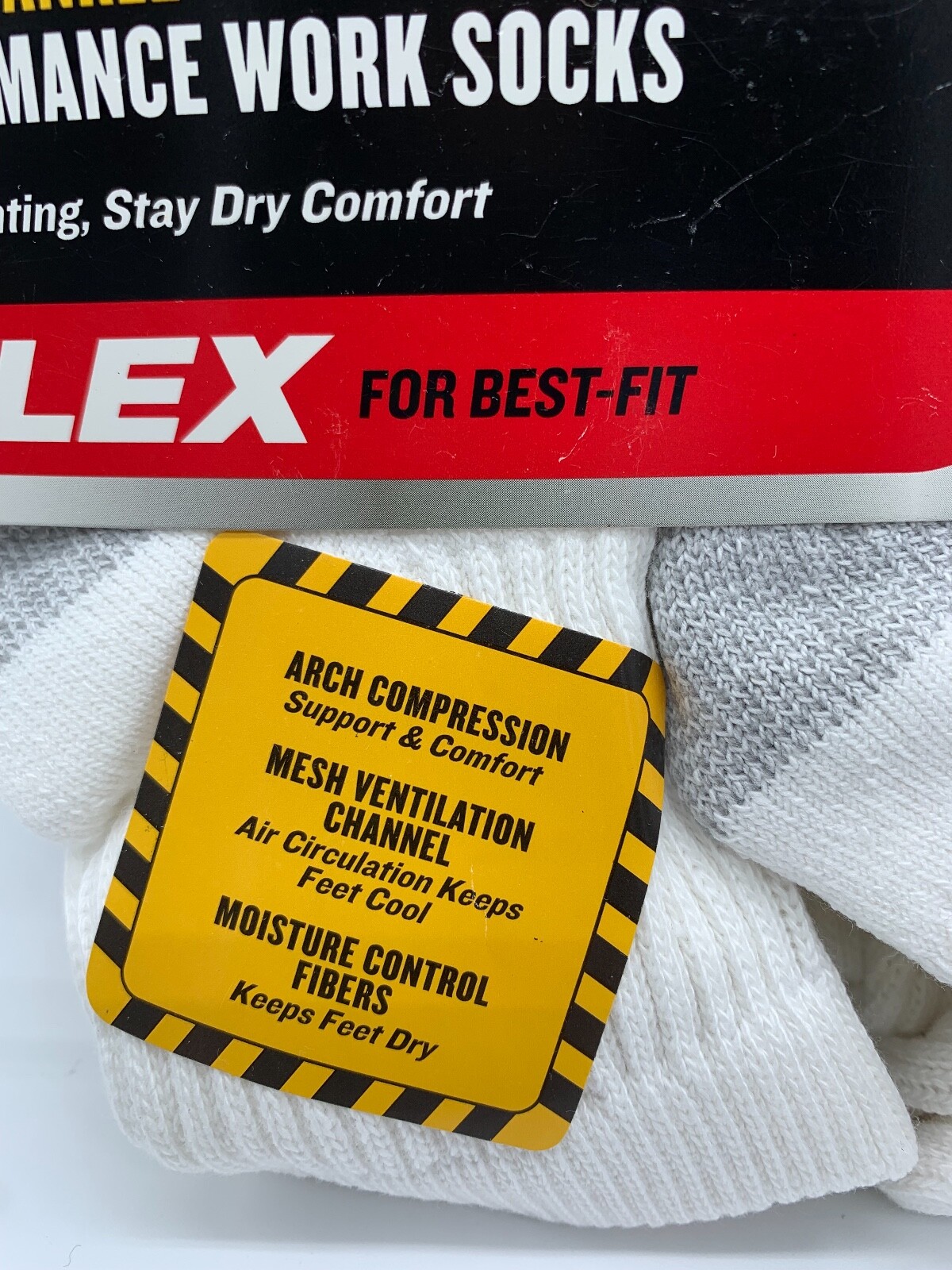 NEW 6 PAIRS MENS DICKIES FLEX PERFORMANCE WORK SOCKS DRITECH ANKLE