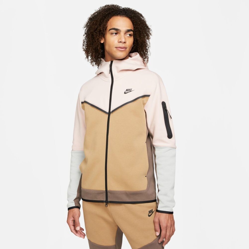 Nike Tech Fleece Full-Zip Men's Hoodie Pink-Driftwood CU4489-601
