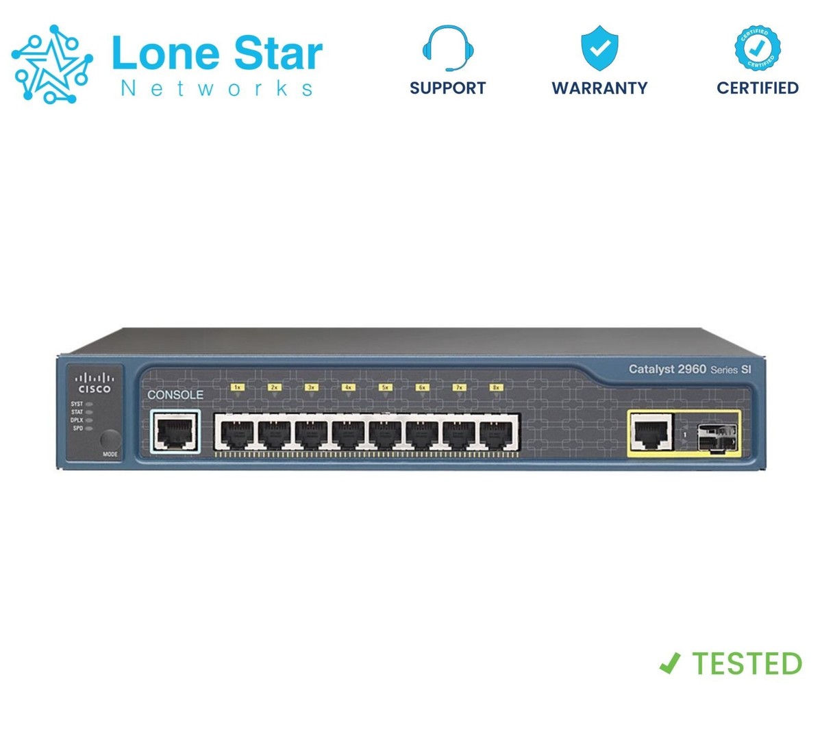CISCO Catalyst 2960G-8TC-L インテリジェント ギガビットイーサネット 