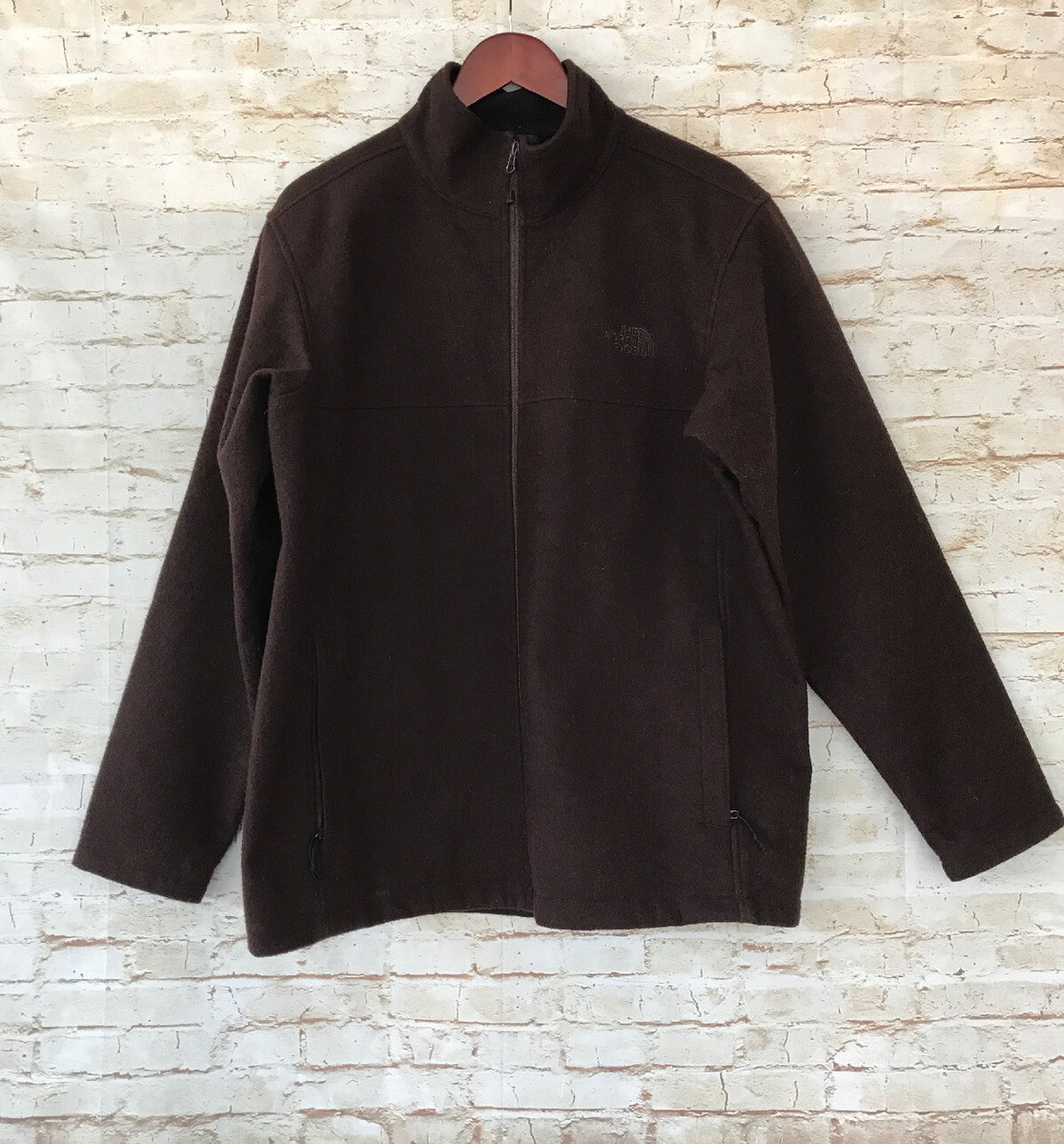 The North Face Clint Wool Blend Full Zip Jacket RARE - Chocolate