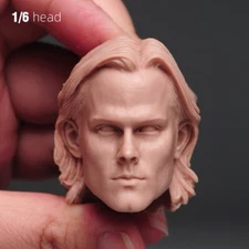 1:6 Sam Winchester Head Sculpt Carved For 12" Male Action Figure Doll Body Model