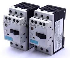 2x Siemens Sirius 3RV1011-1EA10 E:05 Circuit Breaker + 3RV1901-E1 E:03 -used-