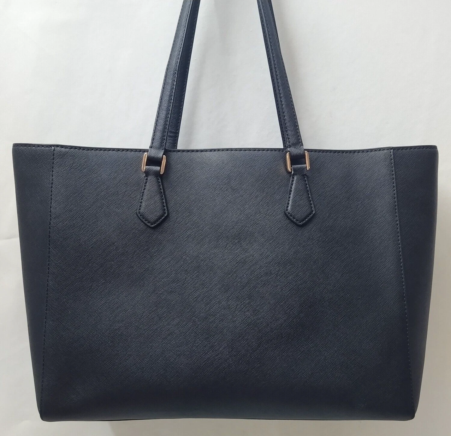 Borsa grande Tory Burch Robinson in pelle nera con doppio manico