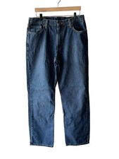 Carhartt Size 36 X 34 Straight Leg Denim Blue Jeans
