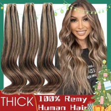 Undetectable Tape In Russian Remy 100 Human Hair Extensions THICK Straight 24"