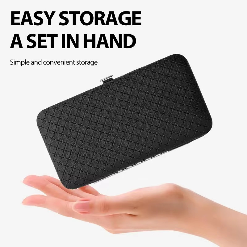 19 PCS Pedicure / Manicure Set  Nail Clippers Cleaner Cuticle Grooming Kit Case