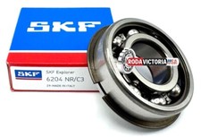 SKF 6204 NR C3 Ball Bearing, Open Type, No Seals  Snap Ring 20x47x14 mm