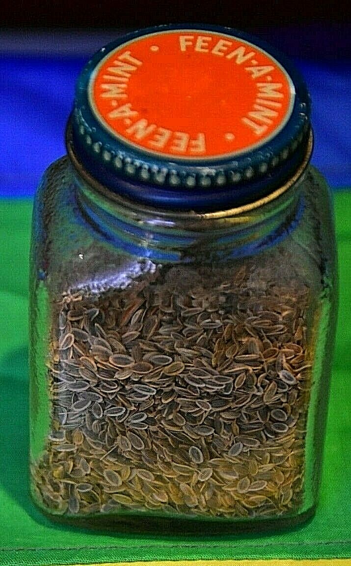 VINTAGE GLASS BOTTLE FEEN-A-MINT CHEWING GUM LAXATIVE KENILWORTH