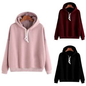 Frauen Hoodies Damen Lange Armel Beilaufig Kapuze Pullover Kleider Sweatshirt De Ebay