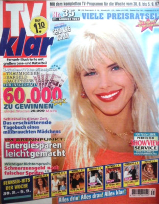TV KLAR 35 - 1997 Programm 30.8.-5,9. Gena Lee Nolin Ottfried Fischer B. Wussow
