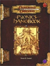Dungeons and Dragons Psionics Handbook, D20, WTC11835, Hardcover