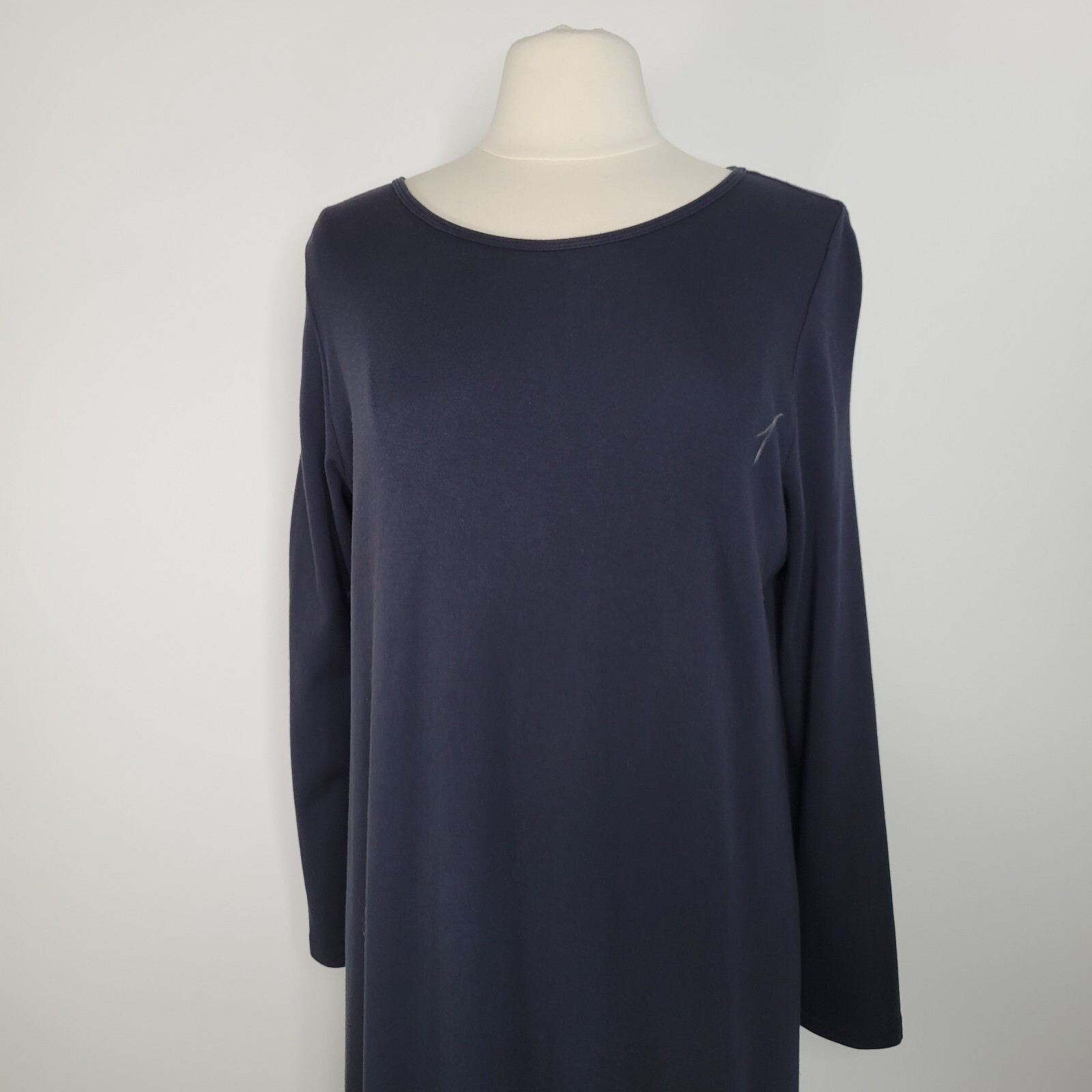 KLEEN Black Maxi Dress Size XL Cotton Modal Long Sleeve Lagenlook