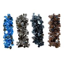 1/2" Premium Reflective Fire Glass - 10lb  - Black, Blue, Bronze, or Gray
